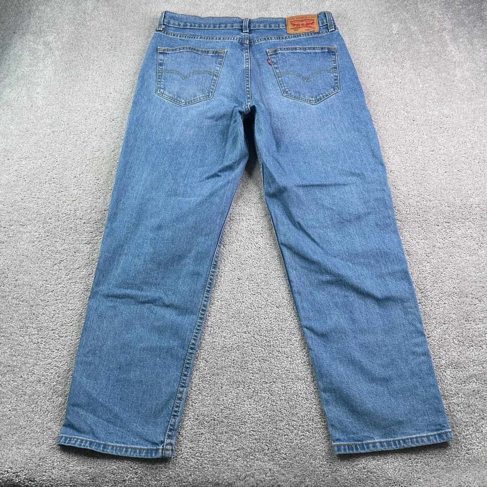 Levis Jeans Mens 34x30 Blue 550 Relaxed Fit Tapered Leg Stretch Denim Pants